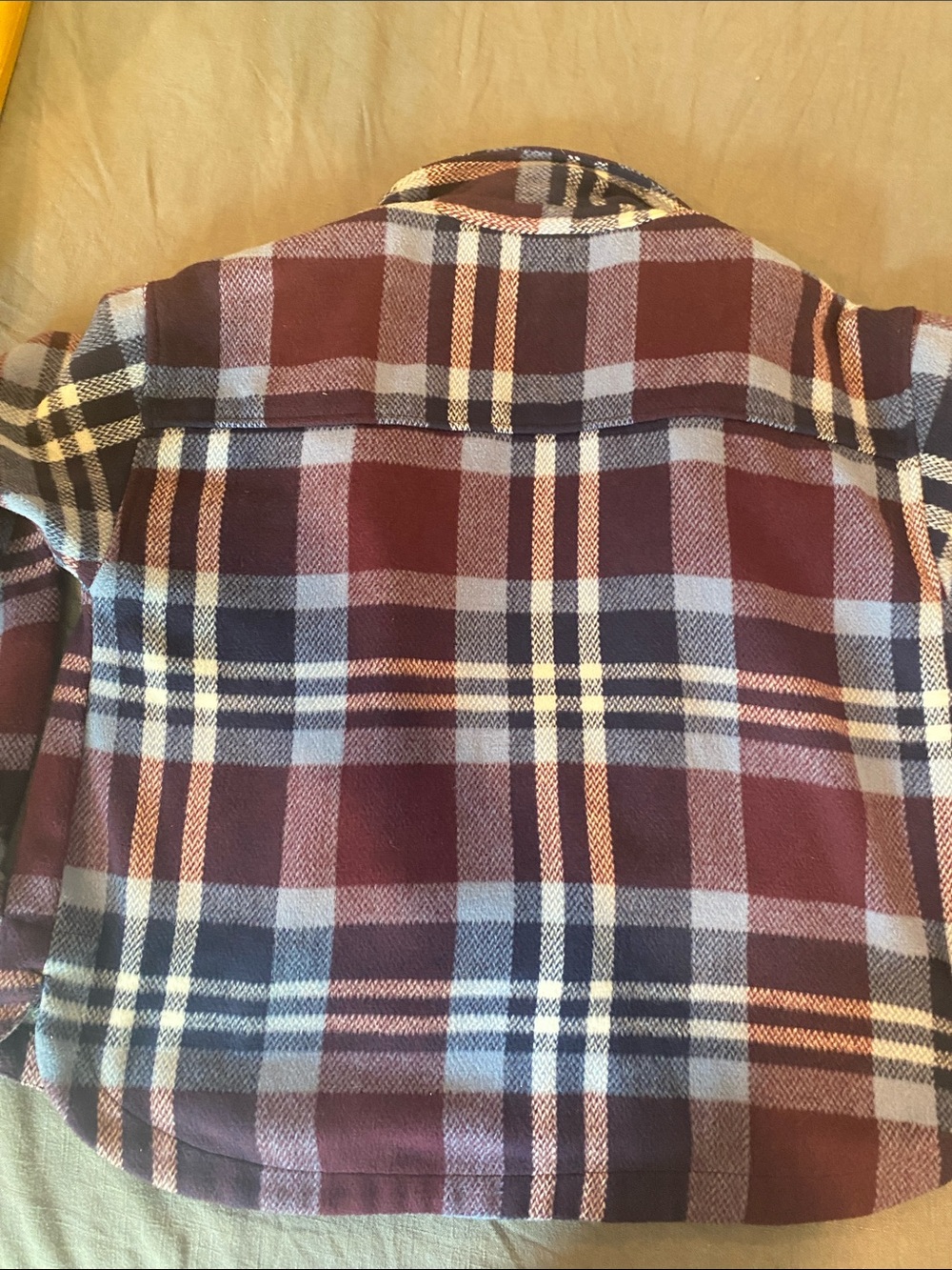 Frye Burgundy and Light Blue Plaid Button-Front Shirt - Picture 5 of 6